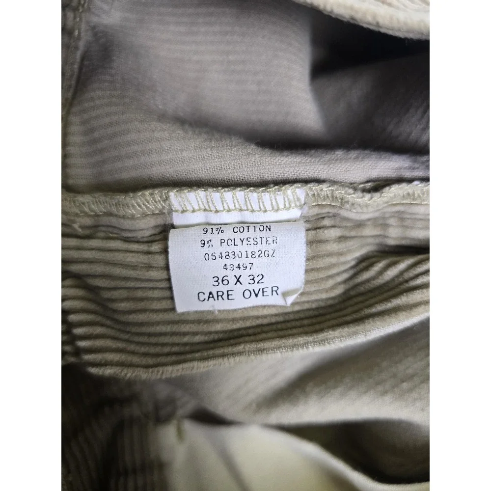 Polo Ralph Lauren Pants Mens‎ 36x32 Beige Corduroy Pleated Dress Polo Cords